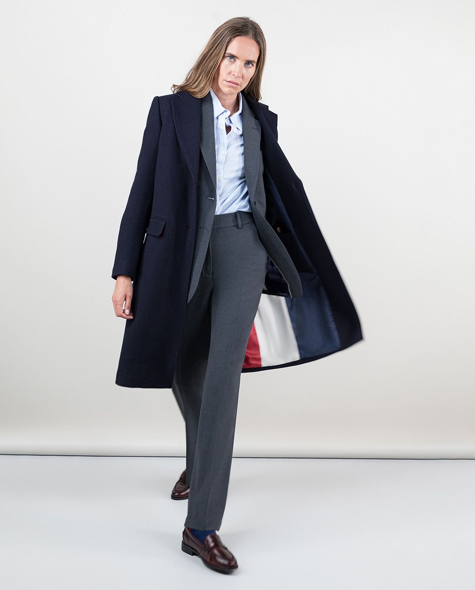 Abrigo El Ganso Manteau Manteau Long Sahariana Hombre El Ganso