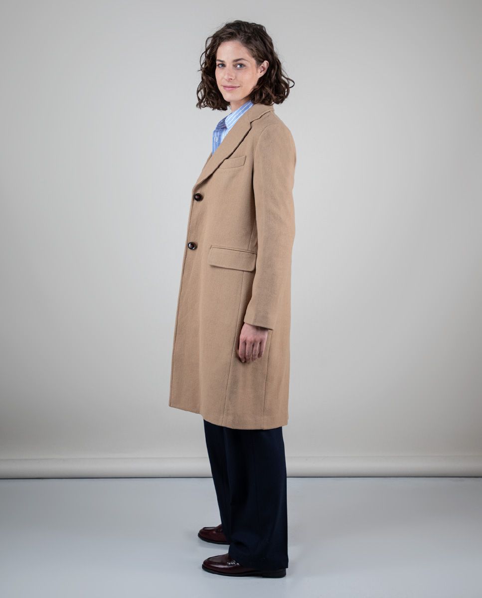 Beige tailored coat store