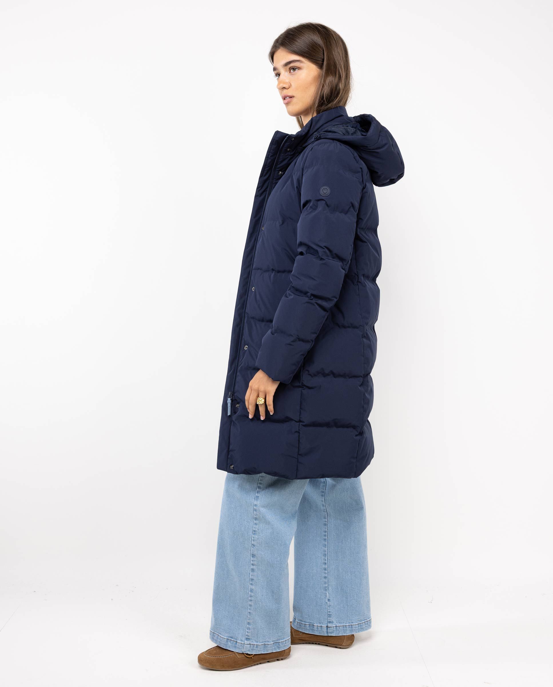 El Ganso®Daunenmantel Lang Marineblau