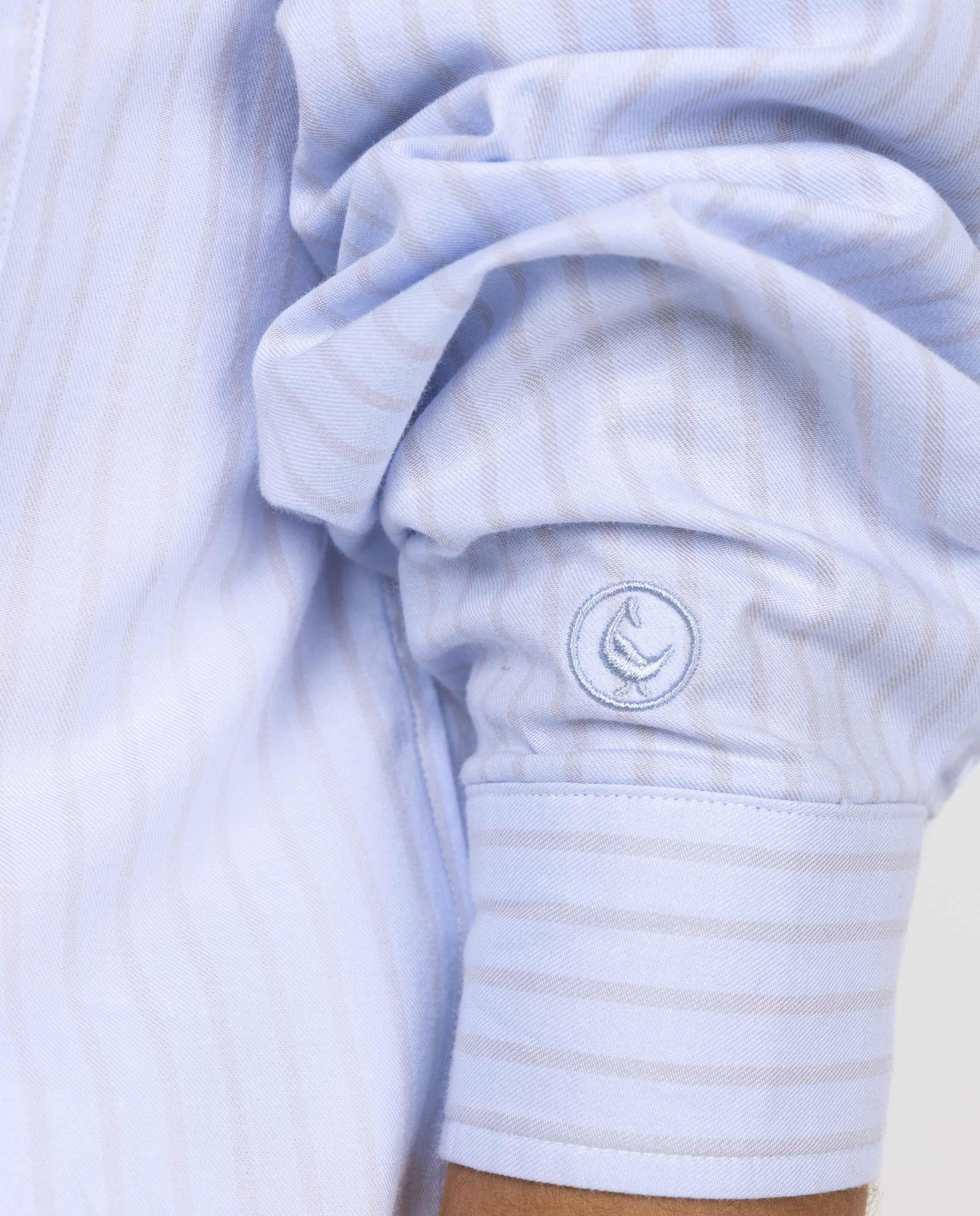 El Ganso® Camisa Azul Raya Butcher Beige