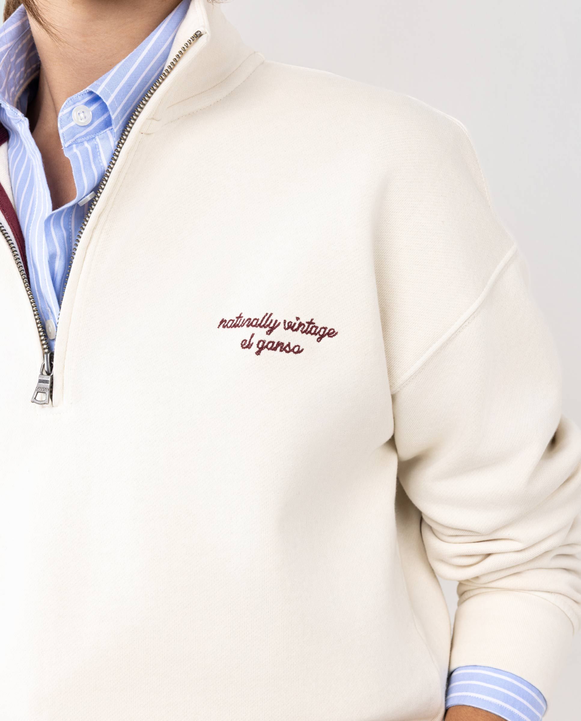 El Ganso Cremallera Sudadera Sudadera El Ganso Scuba Gris Para Hombre