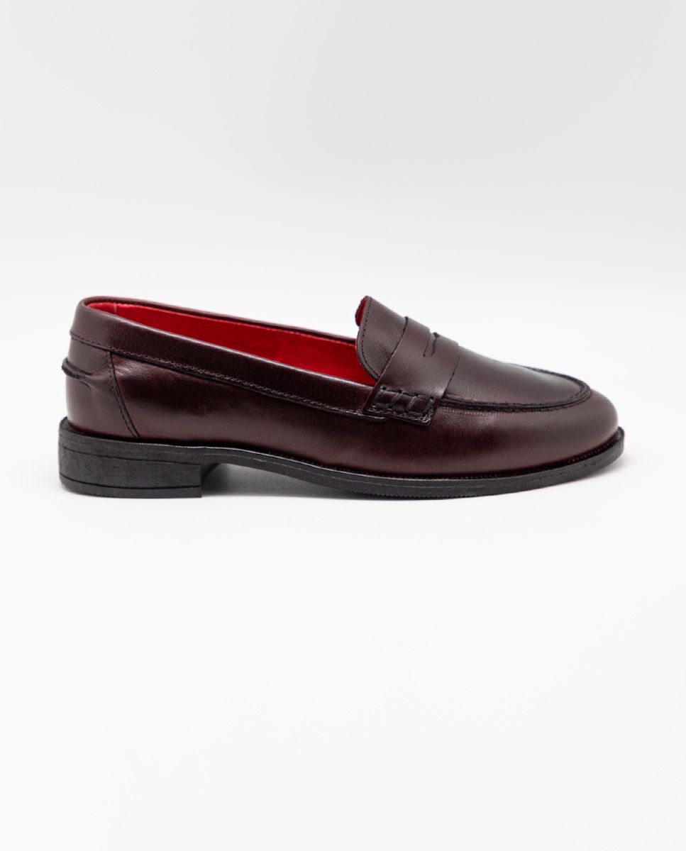 Maroon leather loafers new arrivals