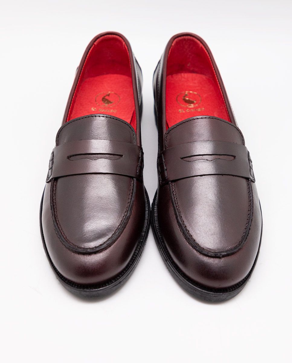 El Ganso Maroon Leather Loafers