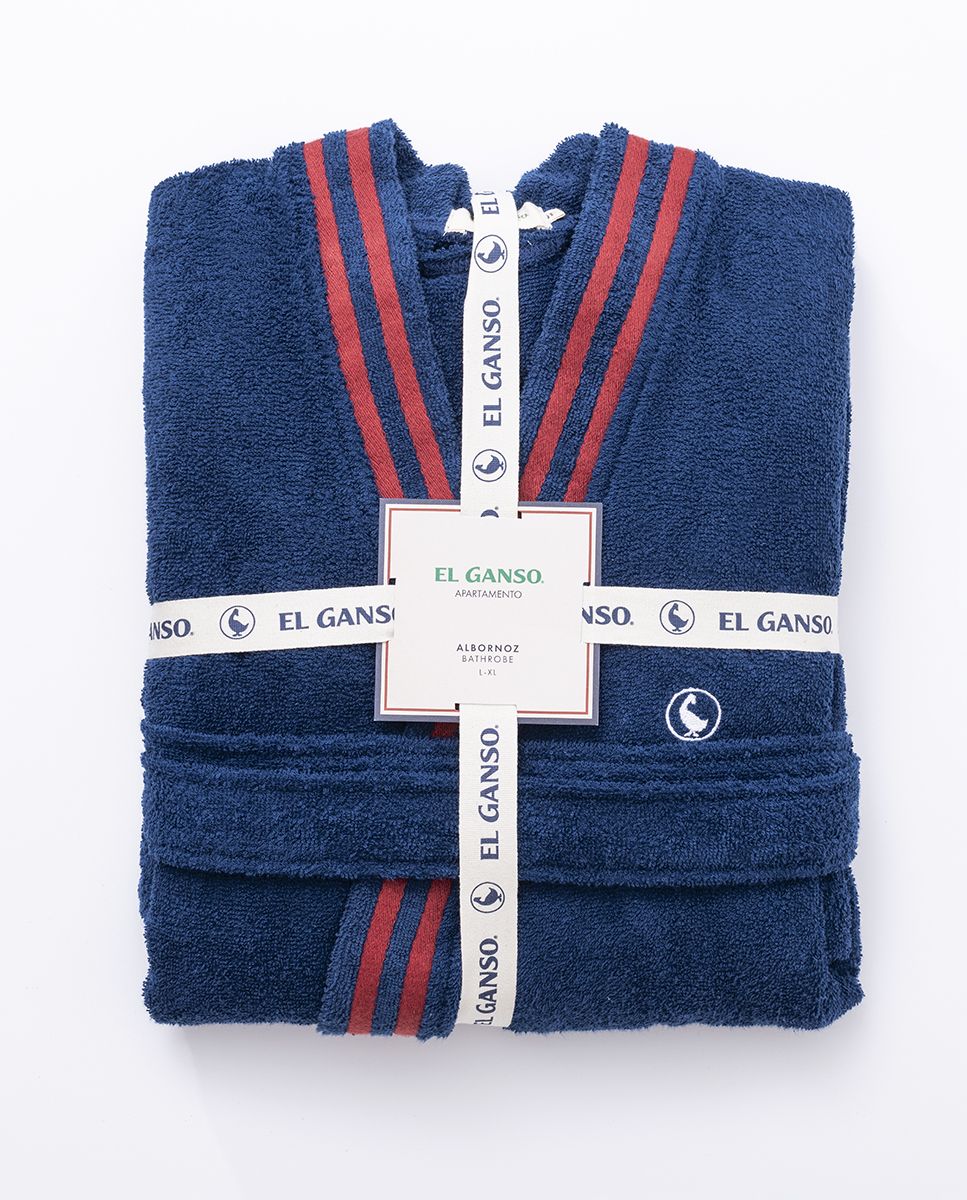 El Ganso Navy Robe W Logo and Trimming Details Sizes L and XL