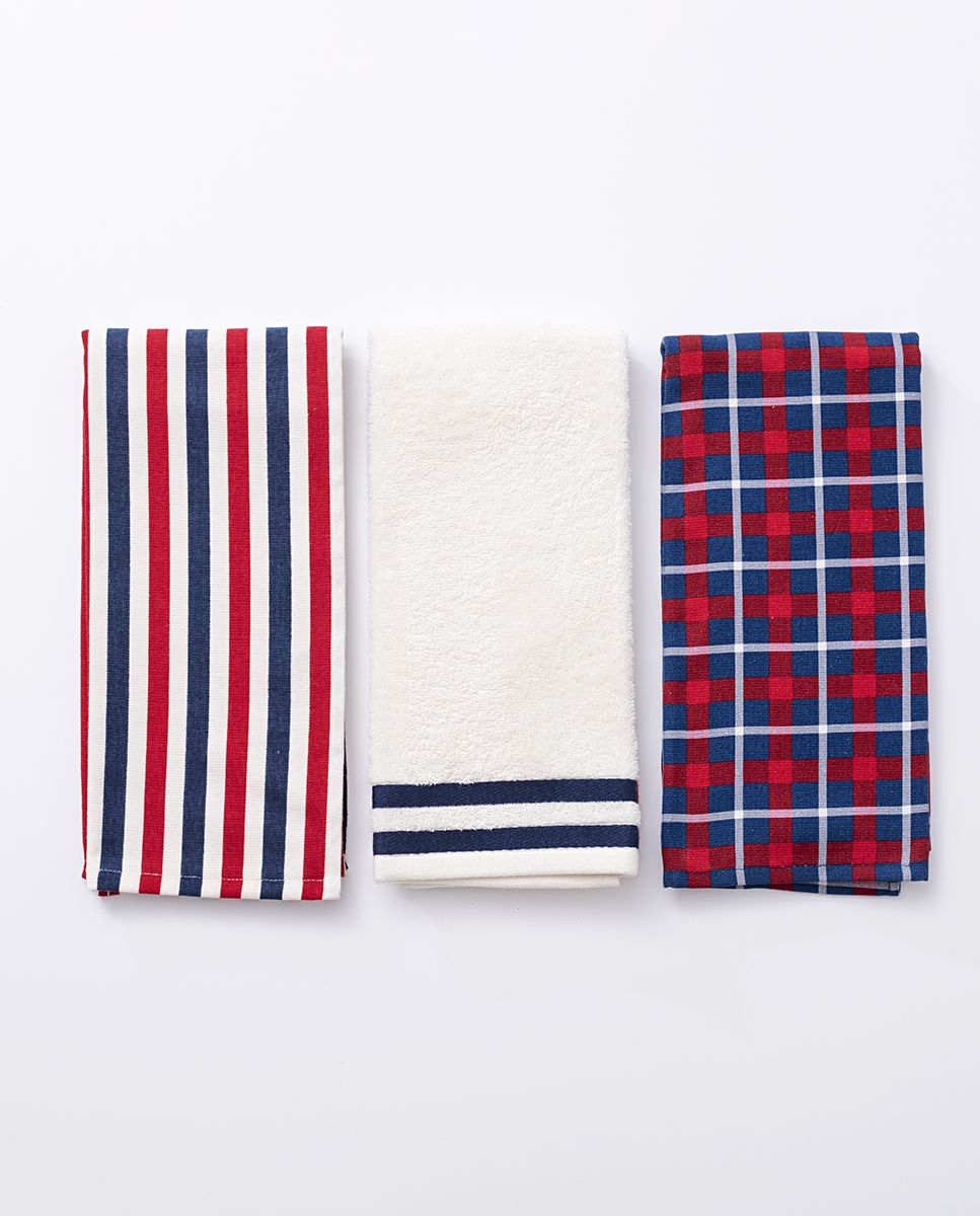 El Ganso Set of 3 kitchen towels made of 100 cotton. Weight 450 g m