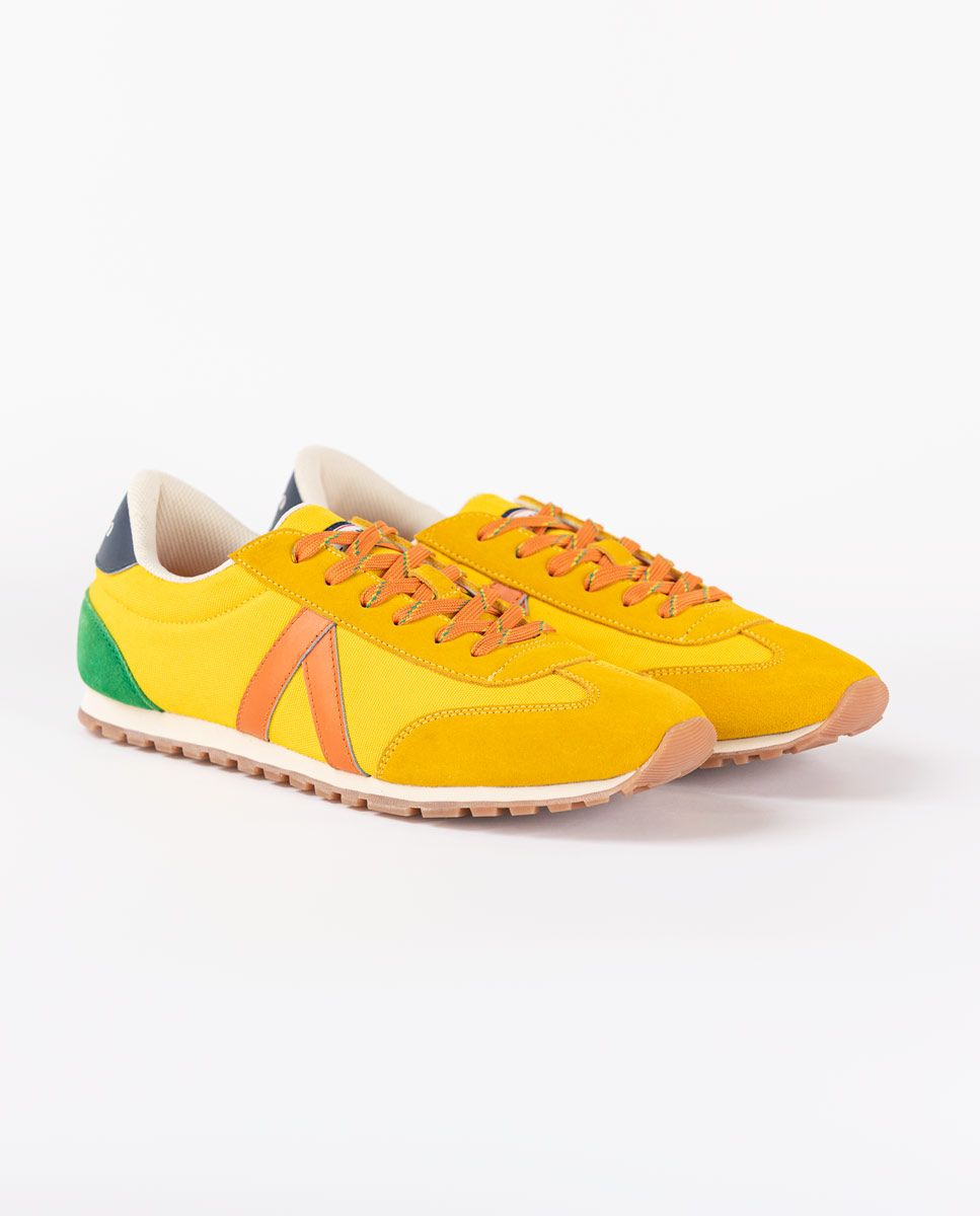 Zapatillas Running Rejilla Nylon Amarilla