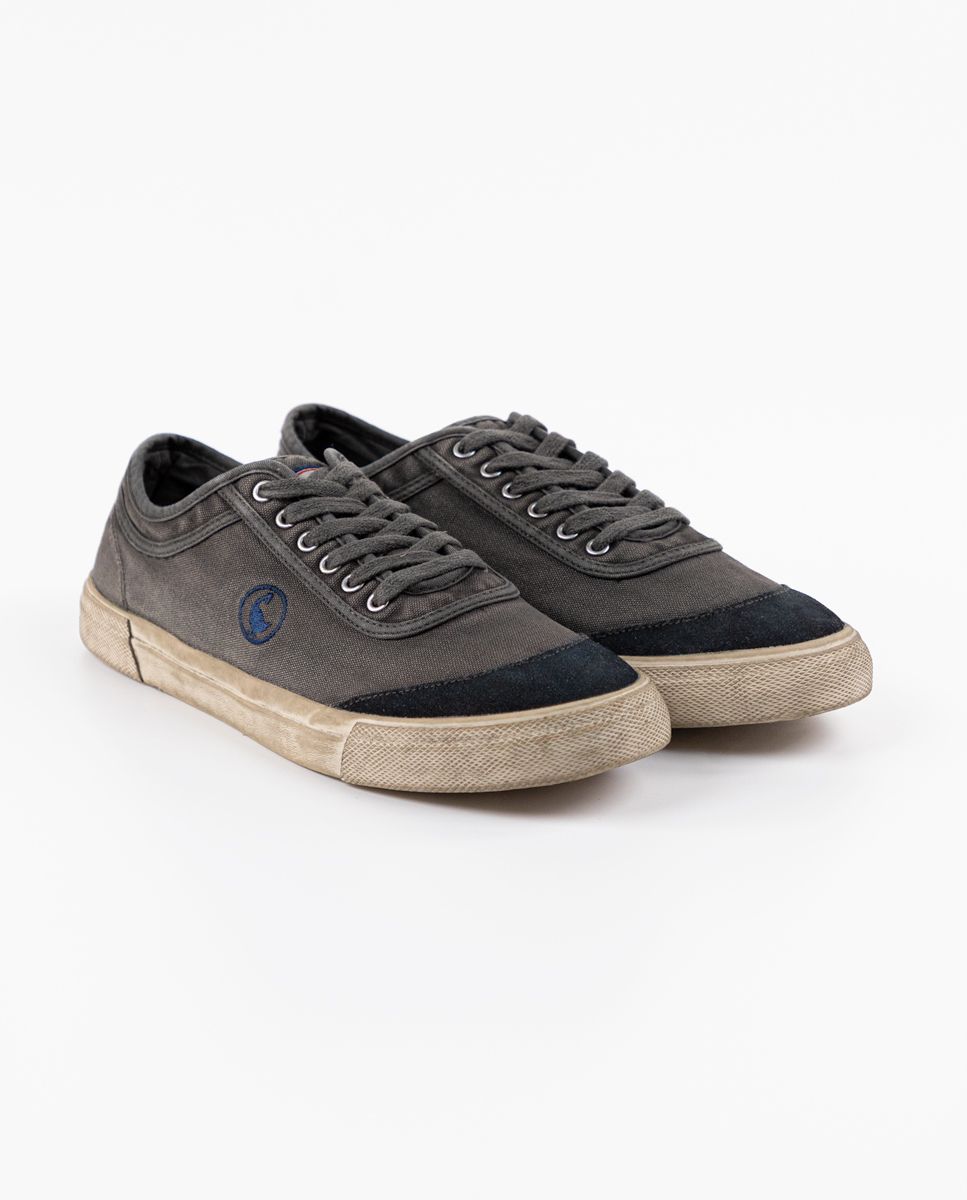 Zapatilla El Ganso Squash Garment Dyed Gris - Unisex, Estilo Vintage, Puntera De Ante, Cordones