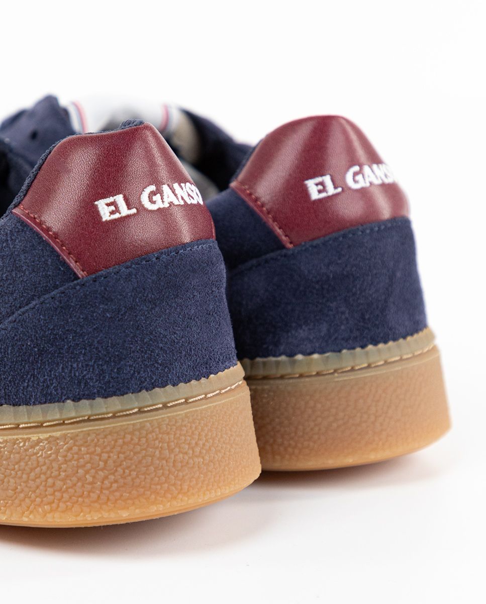 El Ganso Hombre Zapatillas El Ganso Milan De Ante Azul Marino