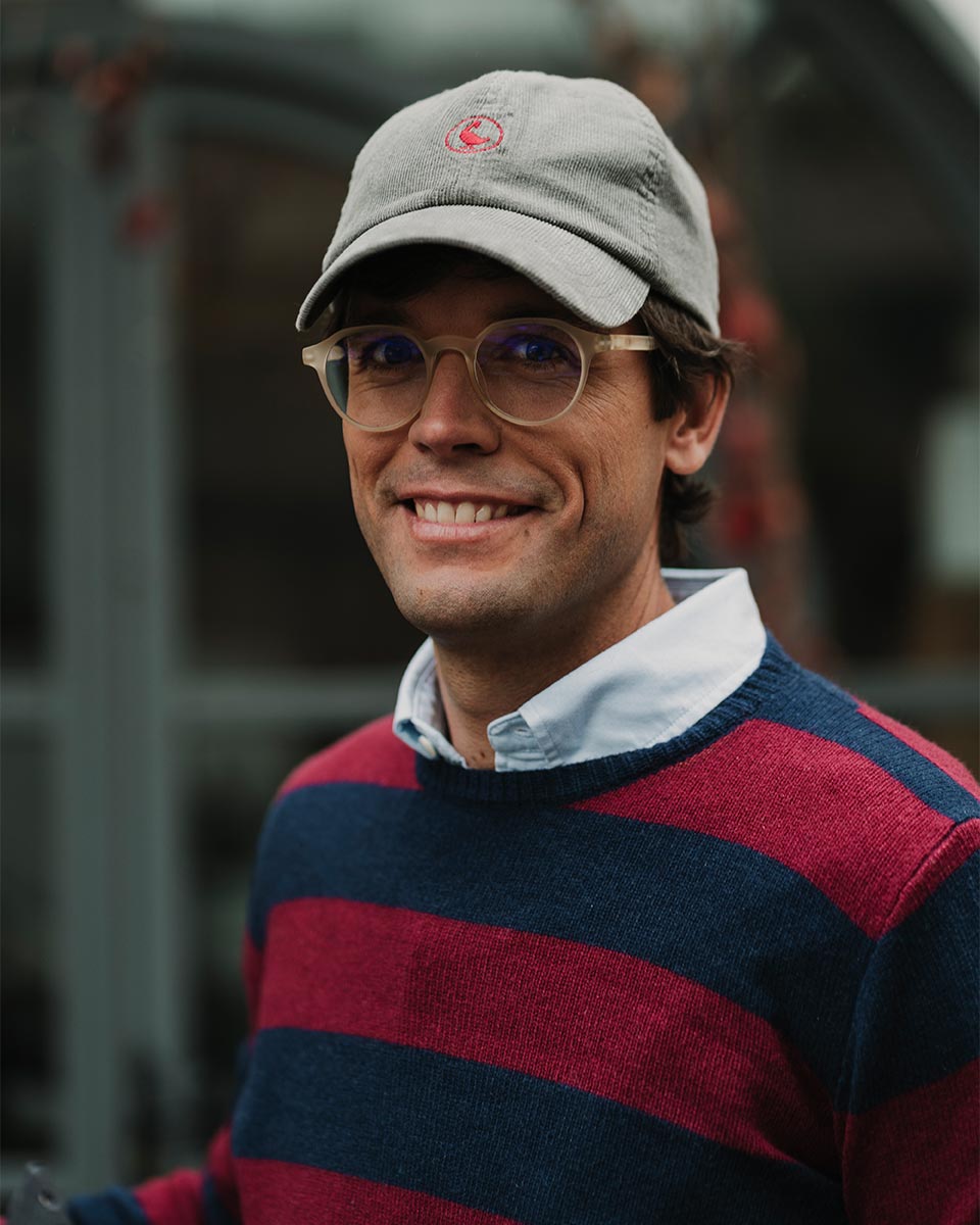 Casquette en Velours Grise